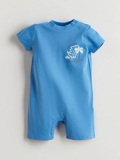 Bask?l? Erkek Bebek Penye Tulum