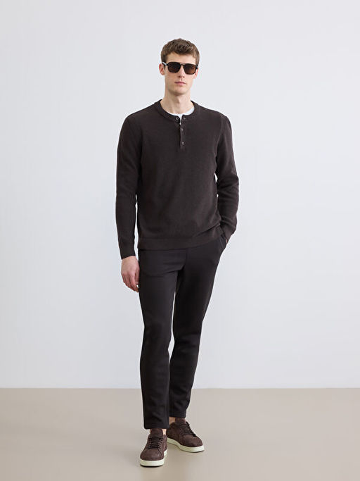 Bisiklet Yaka Erkek Triko Kazak