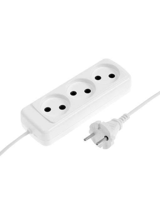 Удлинитель СТАРТ УХ6-103, 3 розетки, 1.5 м, 6 А, ШВВП, белый