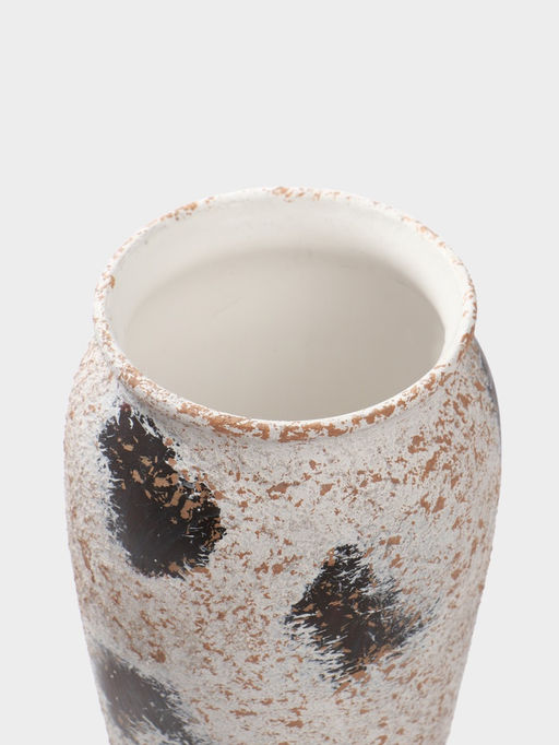 Ваза «Дези», 25×12 см, керамика, бело-коричневая