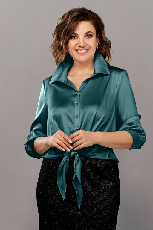 Блуза Olga Style С878 изумруд