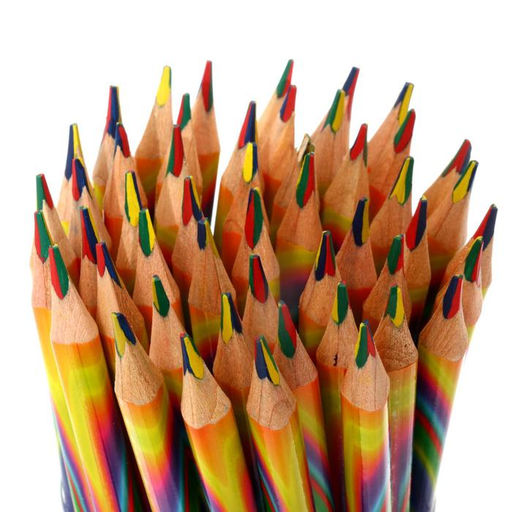 Цена за 50 шт. Карандаш Calligrata многоцветный, заточенный, трехгранный