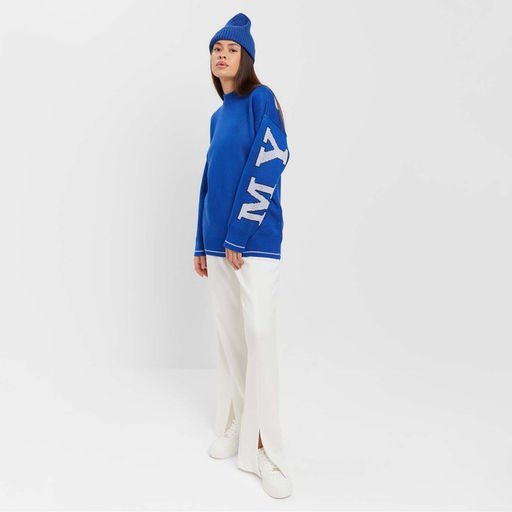 Джемпер женский MIST Knitwear, синий, размер 48-50