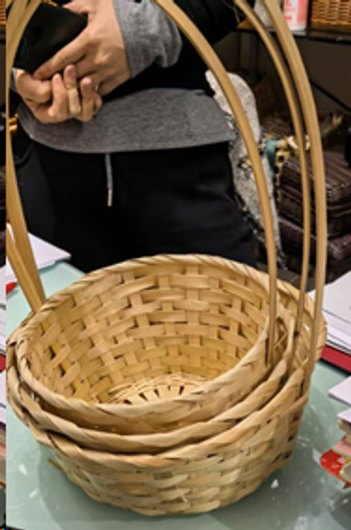 Корзина плетеная 3 штуки / CW87-1 /уп 40/27x11/25x10/21x9 см