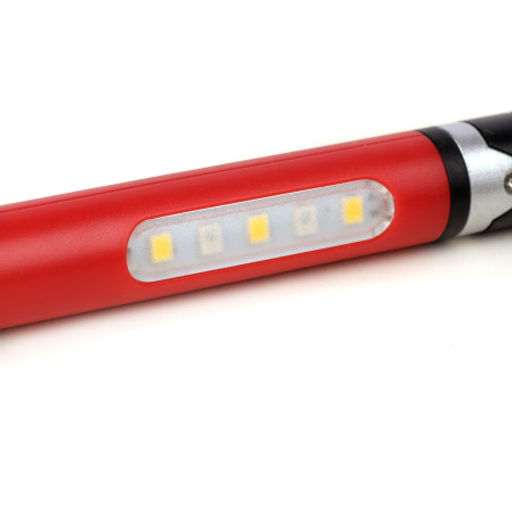 Фонарь универсальный COMIRON PEN RED корпус: жёсткий ABS, IPX5; свет: 1 XPG, 100lm, 5COB; аккум: 260 mAh, USB; красный /уп 60/ - ГалеонТрейд фото 3