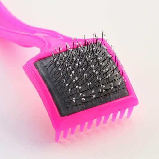 Щётка - пуходёрка малая мягкая с каплями, основание 44 х 44 мм, розовая - Пижон фото 3