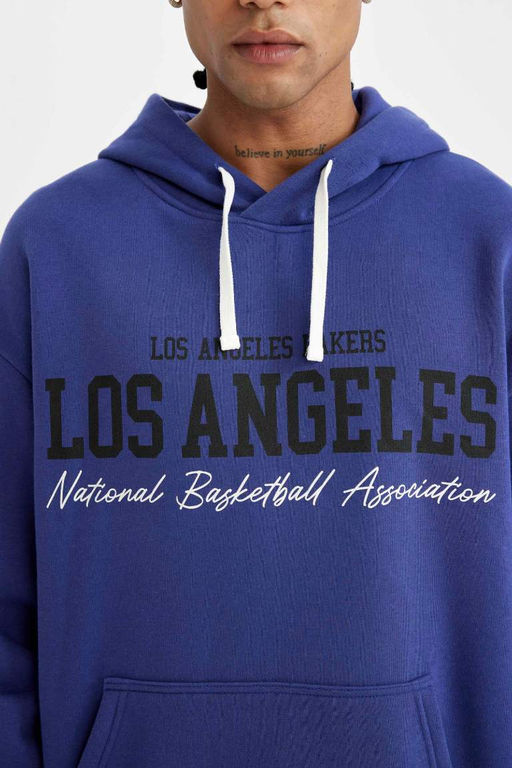 DeFactoFit Толстовка комфортного кроя с капюшоном NBA Los Angeles Lakers  фото 6