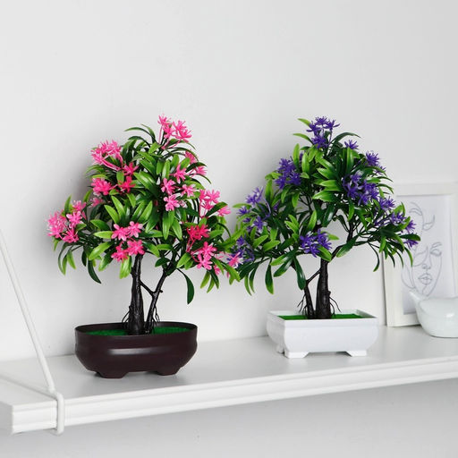 Бонсай искусственный в горшке «Деревце яркое», 10×20 см, МИКС