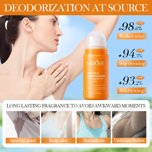 Осветляющий шариковый дезодорант- антиперспирант с витамином С - Bioaqua фото 3