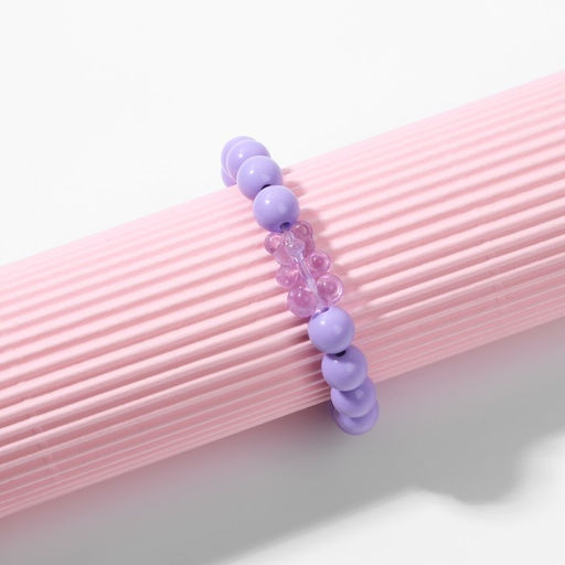 Цена за 2 шт. Браслет детский «Выбражулька» мармеладный мишка, цвет матовый фиолетовый