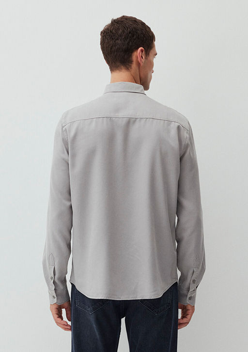 Gri Tencel TM Lyocell Gomlek - Mavi фото 3