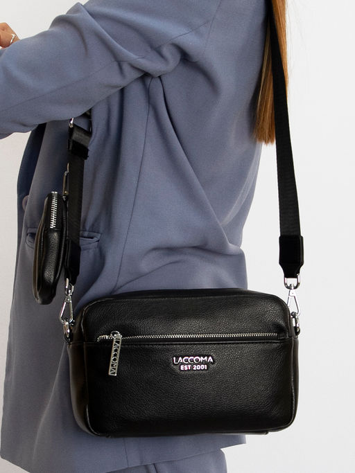 LACCOMA сумка Y1533-1K-черный эко кожа полиэстр  фото 4