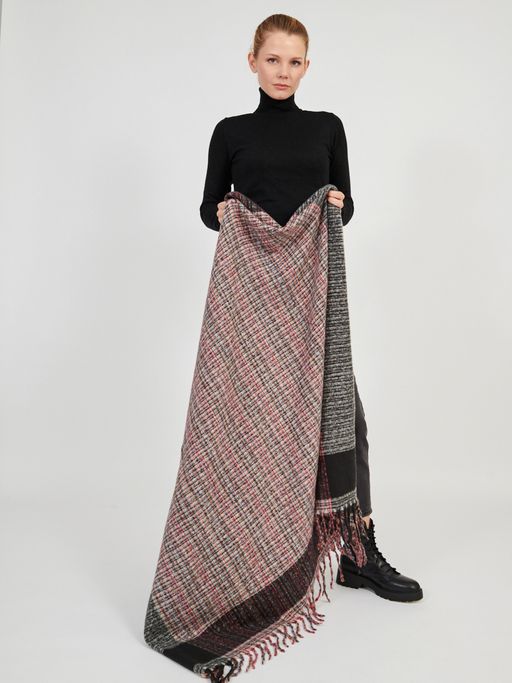 Большой  платок в стиле арт-деко в составе шерсть - Tantino фото 9