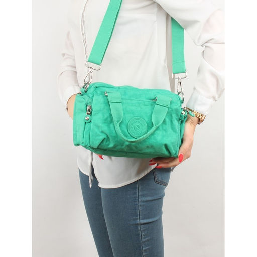 Сумка женская текстиль BoBo-6678-3, 1отд, плечевой ремень, зеленый 255273  фото 5