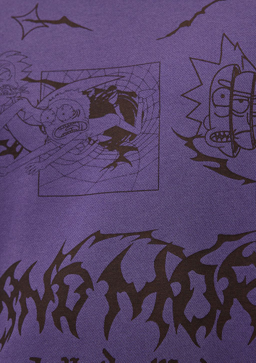 Rick and Morty Bask?l? Mor Sweatshirt - Mavi фото 7