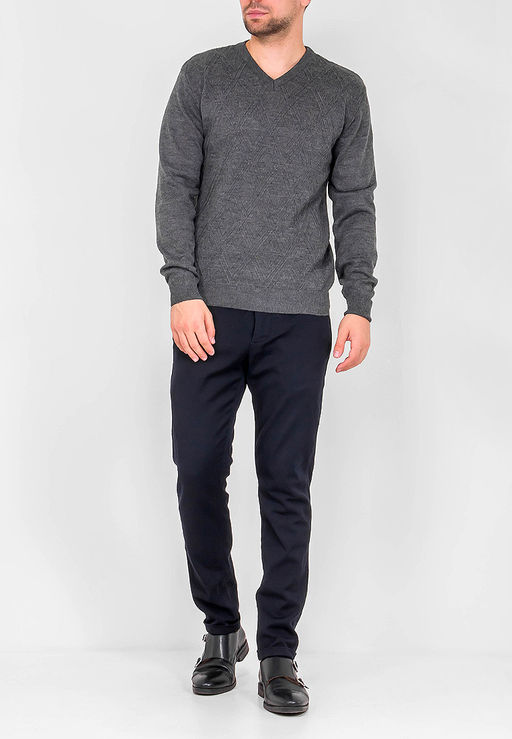 Джемпер мужской CASINO c124-ромб D4 (антрацит) - Greg фото 3
