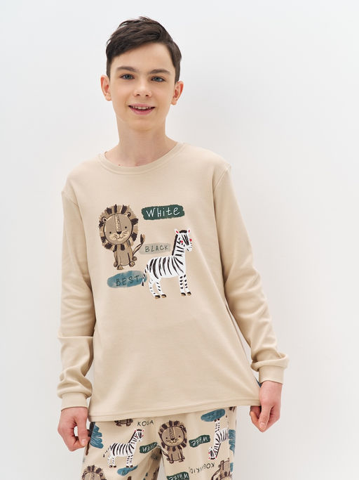 Бежевая пижама для мальчика - Kogankids фото 14