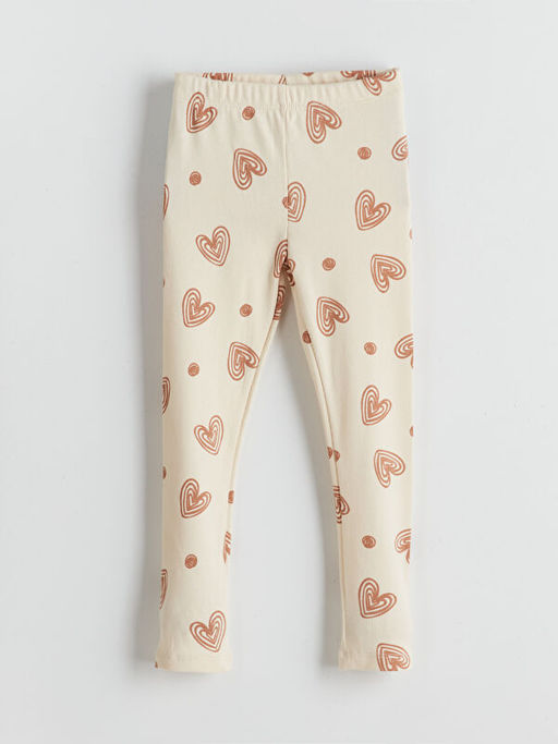 Beli Lastikli Bask?l? K?z ?ocuk Tayt