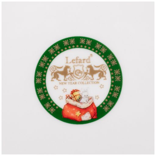 ТАРЕЛКА ОБЕДЕННАЯ LEFARD ДЕД МОРОЗ И СНЕГУРОЧКА 27СМ ЗЕЛЕНАЯ  фото 3