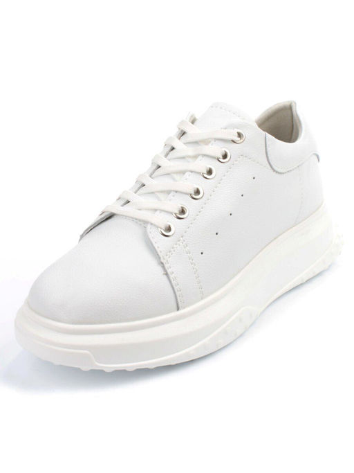 03-PDD136-1 WHITE Полуботинки спортивные женские (натуральная кожа) - No name фото 4