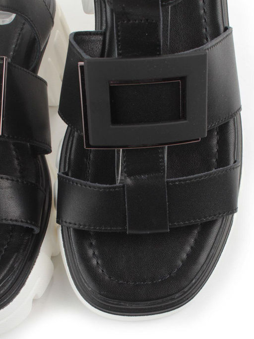 08-PEY195-3 BLACK Босоножки женские (натуральная кожа) - Фабричный китай фото 9