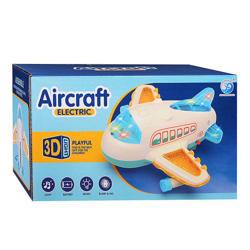 Самолет "Яркий самолетик-1" свет, звук, в коробке