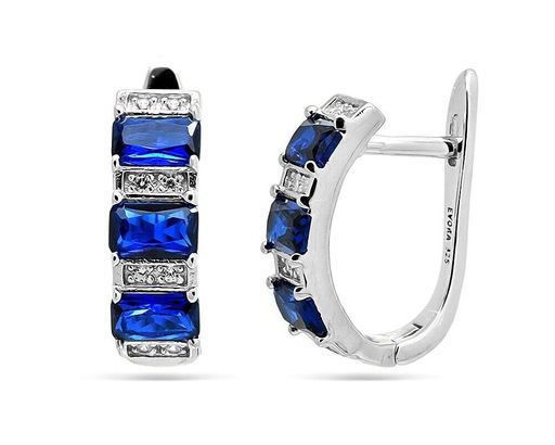 Серьги, куб.циркон., МЦВ75с