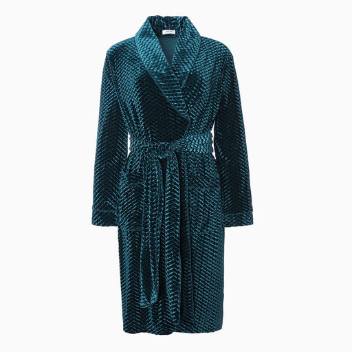 Халат домашний женский KAFTAN «Бархат», размер 48, зелёный