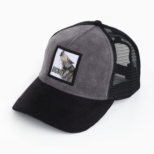 Кепка мужская с сеткой DIGNITY, чёрная, р-р 56