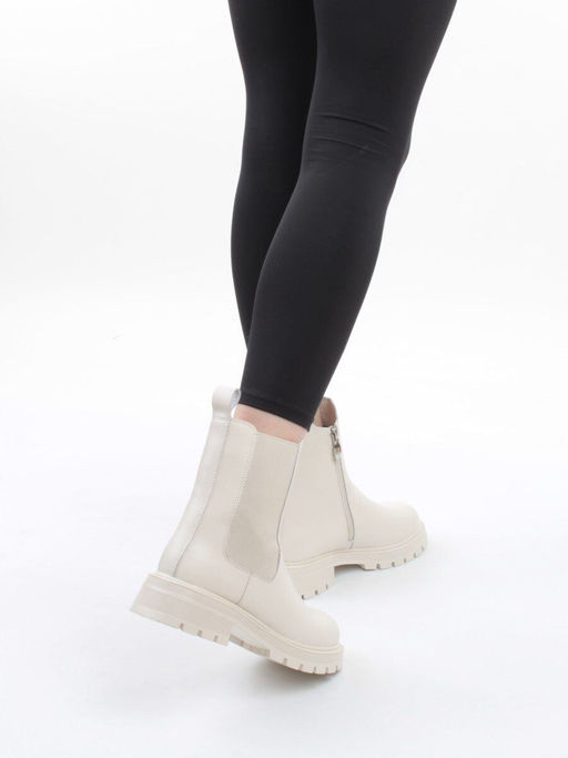 04-PAT177-2Z MILK Ботинки зимние женские (натуральная кожа, 100% шерсть)