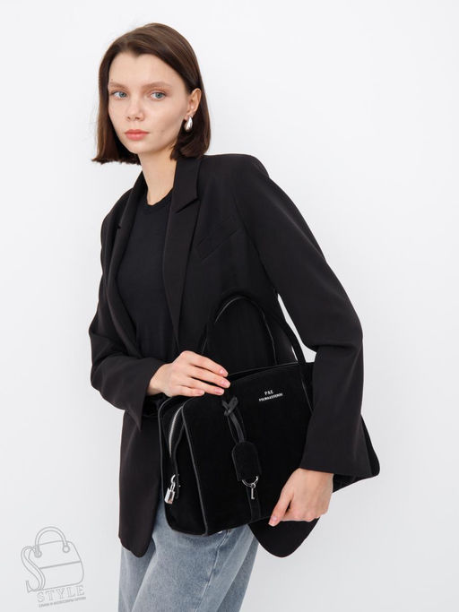 Сумка женская кожаная 2410YF black Polina&Eiterou