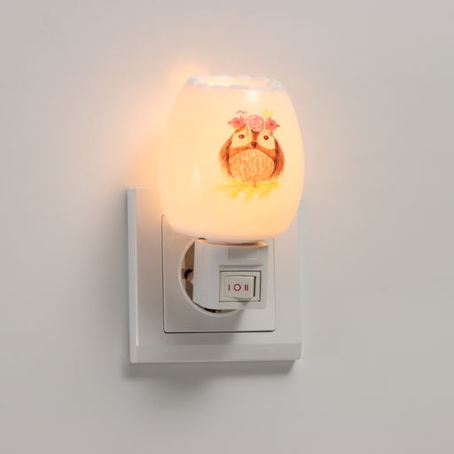 Светильник «Тетушка сова» 1×7 Вт Е11 белый 6×7×11 см