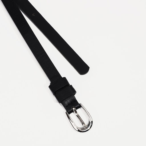 Ремень женский, ширина 1.3 см, винт, пряжка металл, цвет чёрный - Simaland фото 2