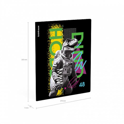 Цена за 5 шт. Тетрадь общая ученическая ErichKrause Dino Hobby, 48 листов, клетка, выборочный УФ-лак_MIX-PACK  фото 10