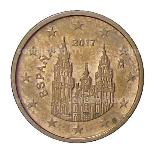 1 евроцент 2017 года Испания