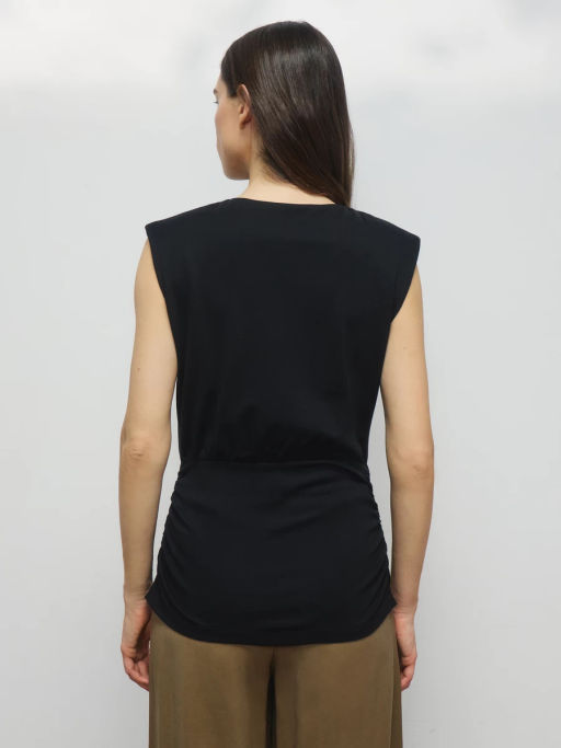 Футболка из вискозы с драпировкой / Zarina фото 5