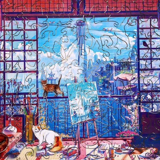 Пазл деревянный фигурный Мир глазами художника, сложный - Puzzle фото 14