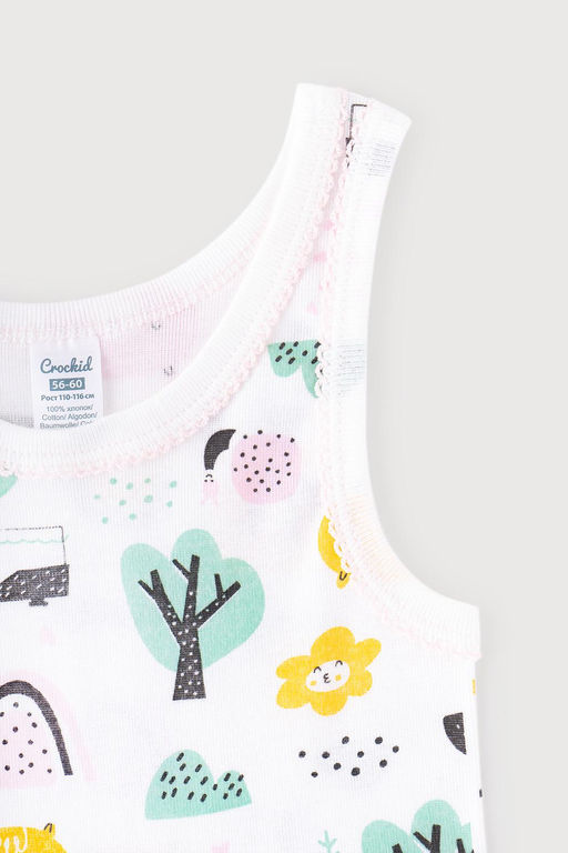 Crockid _ К 1066/домик в лесу на сахаре майка для дев  фото 2