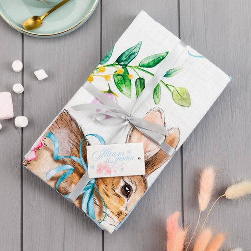 Набор полотенец Этель С праздником Пасхи 2 шт, 100% хлопок  фото 2