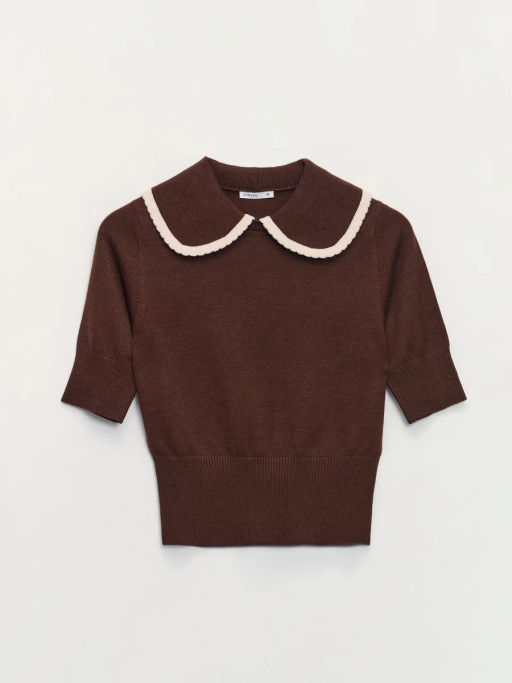 Джемпер с отложным воротником / Zarina  фото 7