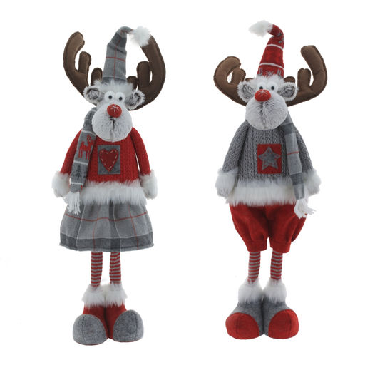 Игрушка набивная "Олень", L28 W15 H72/64 см, 2в.