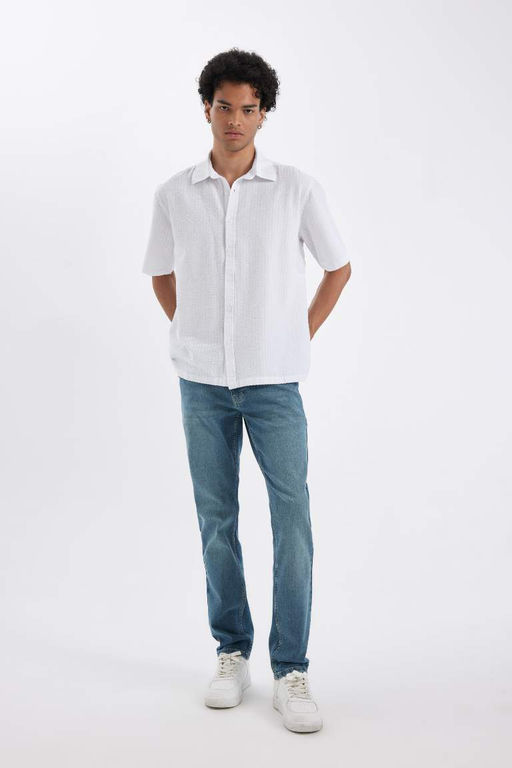 Pedro Slim Fit Джинсовые брюки узкого кроя с нормальной талией и узкими штанинами - Defacto фото 3