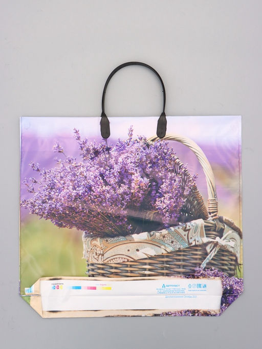 Цена за 10 шт. Пакет Цветы ассорти, полиэтиленовый с пластиковой ручкой, 38?34 + 3 см, 90 мкм