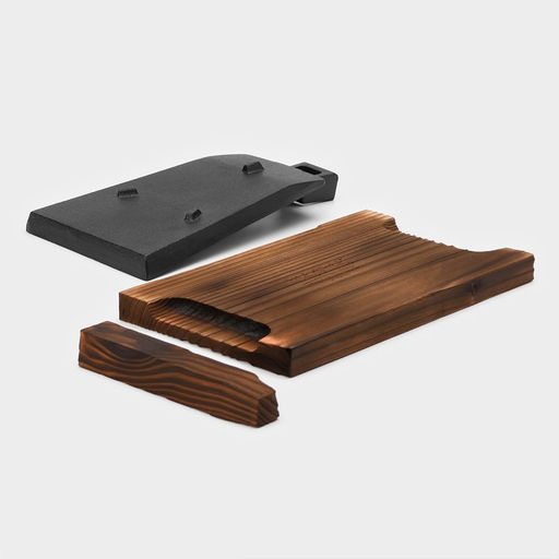 Сковорода Magma «Вунгтау», 24×15.3×2.2 см, на деревянной подставке, чугун, чёрная