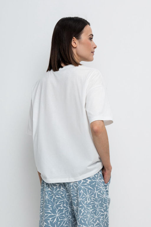 Футболка Very Neat Е 30092 из хлопка бежевая  фото 3