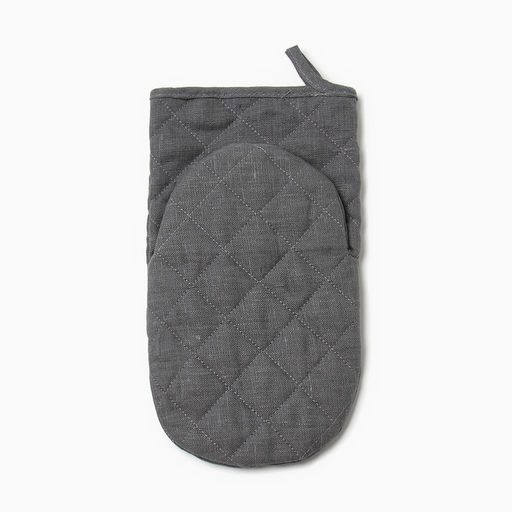 Варежка-прихватка Этель ECO grey, 15х28 см, 100% лён, 245 г/м2  фото 4