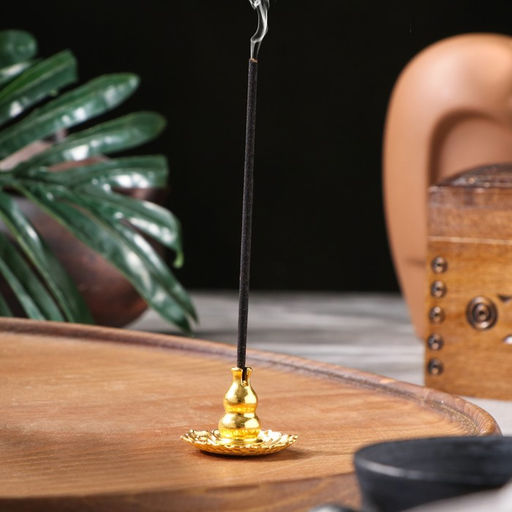 Цена за 3 шт. Подставка для благовоний палочек и спиралей TAKE IT EASY Цветок, 3.8?2.8 см, золотистая