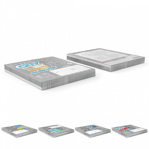 Цена за 10 шт. Тетрадь школьная ученическая ErichKrause City Transport, 18 листов, линейка (в плёнке по 10 шт.)_MIX-PACK  фото 9