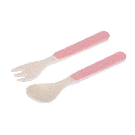 Набор детской посуды из бамбука Совушка, 5 предметов: тарелка, миска, стакан, столовые приборы - Крошка я фото 8