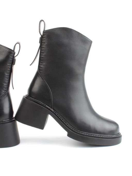 04-M3-L806 BLACK Ботинки зимние женские (натуральная кожа, натуральный мех) - Фабричный китай фото 14